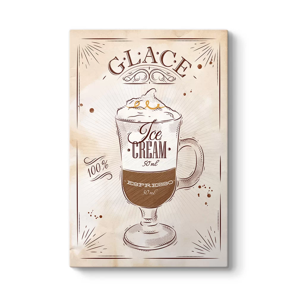 Glace Kahve Tarifi Tablosu - Model 2